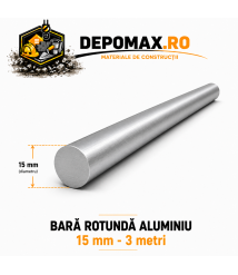 Bara rotunda aluminiu 15 mm, 3 metri, EN AW-6082